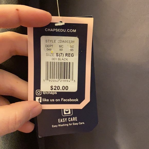 Chaps Black Dress Shirt - Picture 2 of 2